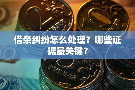 济南借条纠纷怎么处理？哪些证据最关键？