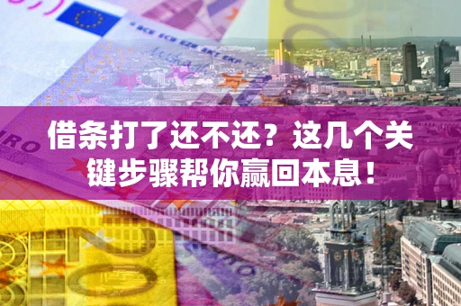 济南借条打了还不还？这几个关键步骤帮你赢回本息！