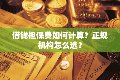 济南借钱担保费如何计算？正规机构怎么选？