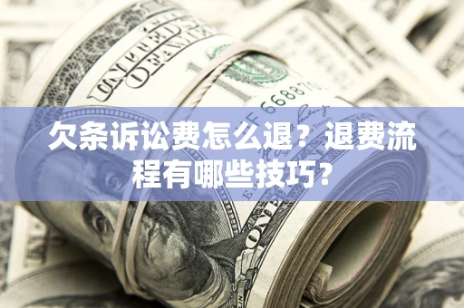 济南欠条诉讼费怎么退？退费流程有哪些技巧？