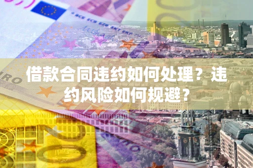济南借款合同违约如何处理？违约风险如何规避？