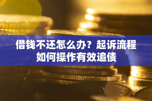 济南借钱不还怎么办？起诉流程如何操作有效追债