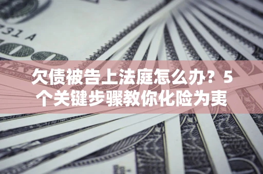 济南欠债被告上法庭怎么办？5个关键步骤教你化险为夷