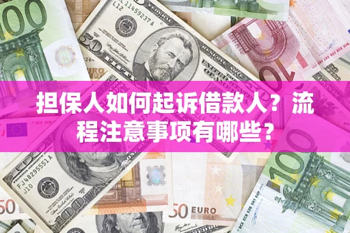 济南担保人如何起诉借款人？流程注意事项有哪些？